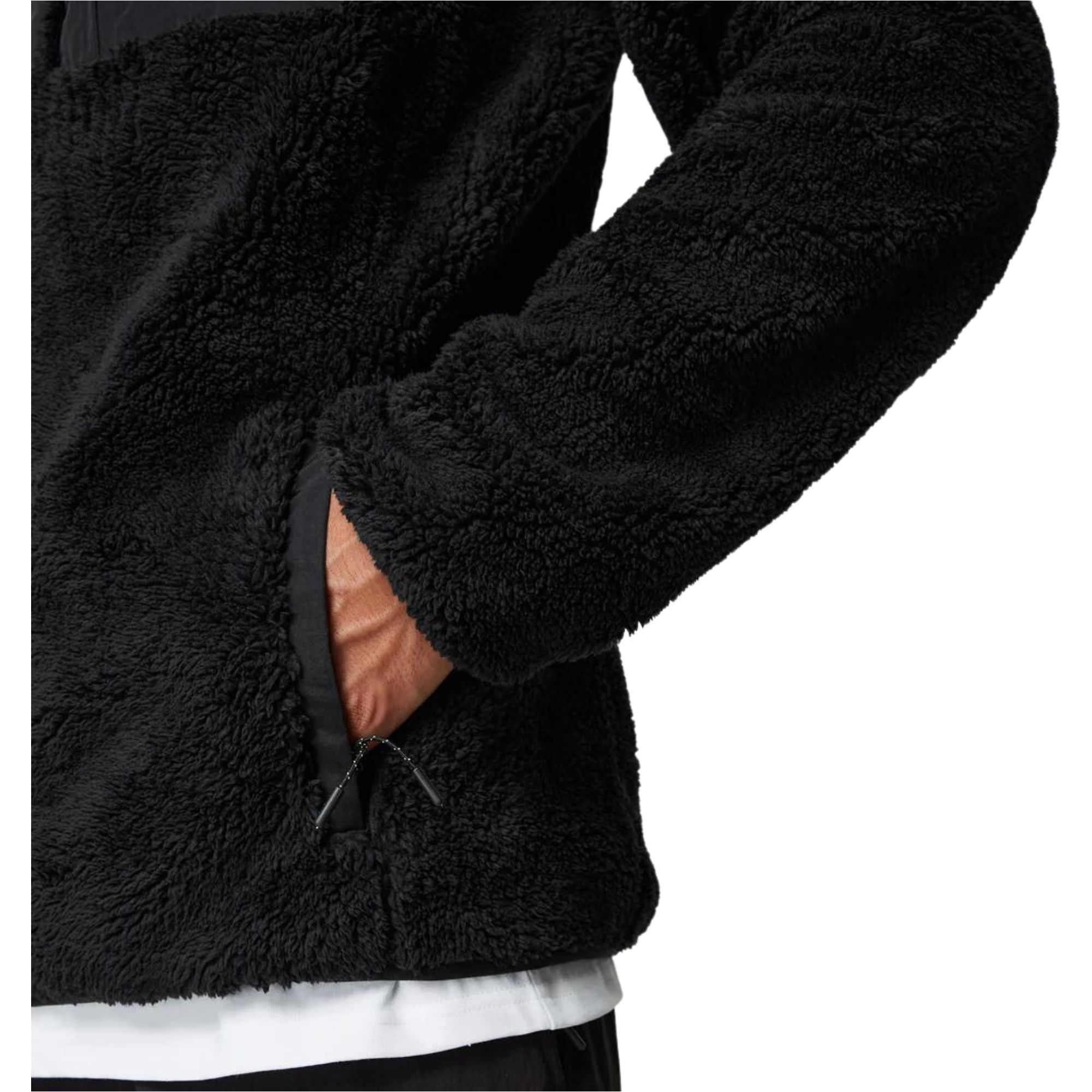 2026 Mystic Da Uomo Dark Tech Series Teddy Zip Thru Fleece 35104.23 - Black